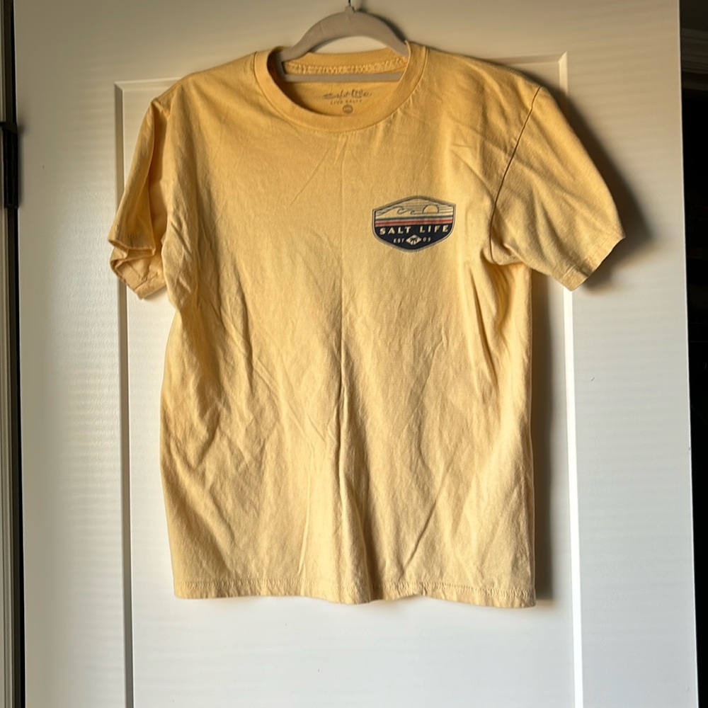 Salt Life yellow tshirt size small